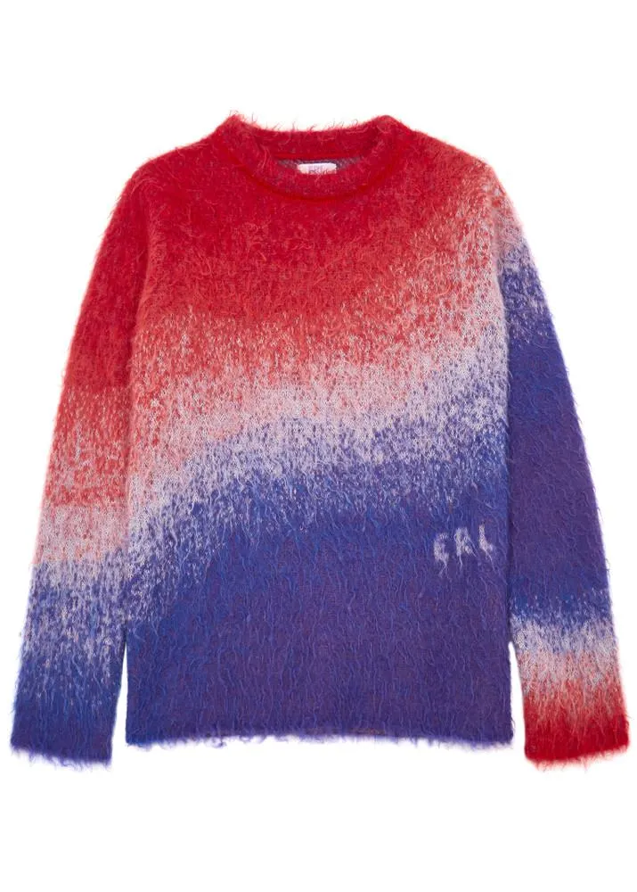 Dégradé mohair-blend jumper