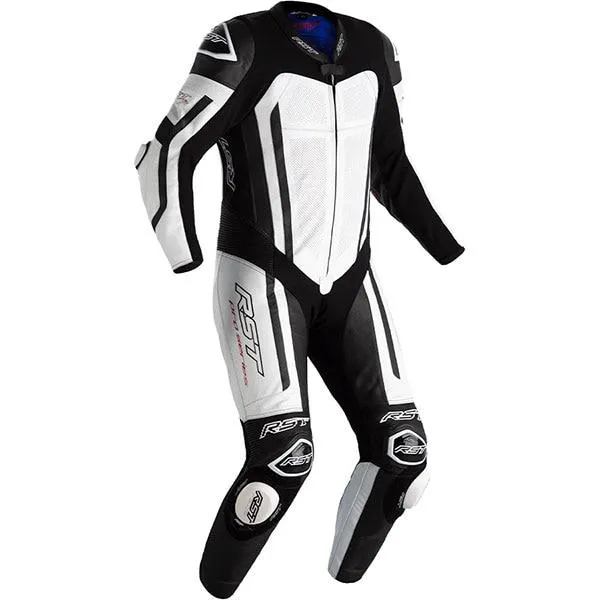 RST Pro Series Airbag CE One Piece Leather Suit - White / Black