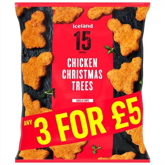 Iceland 15 (Approx.) Chicken Christmas Trees 300g
