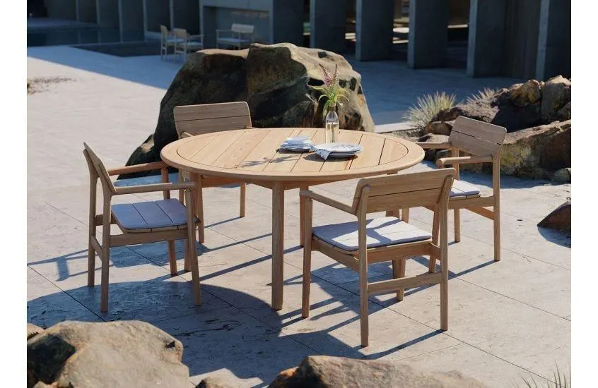 Tanso Teak Garden Round Dining Table