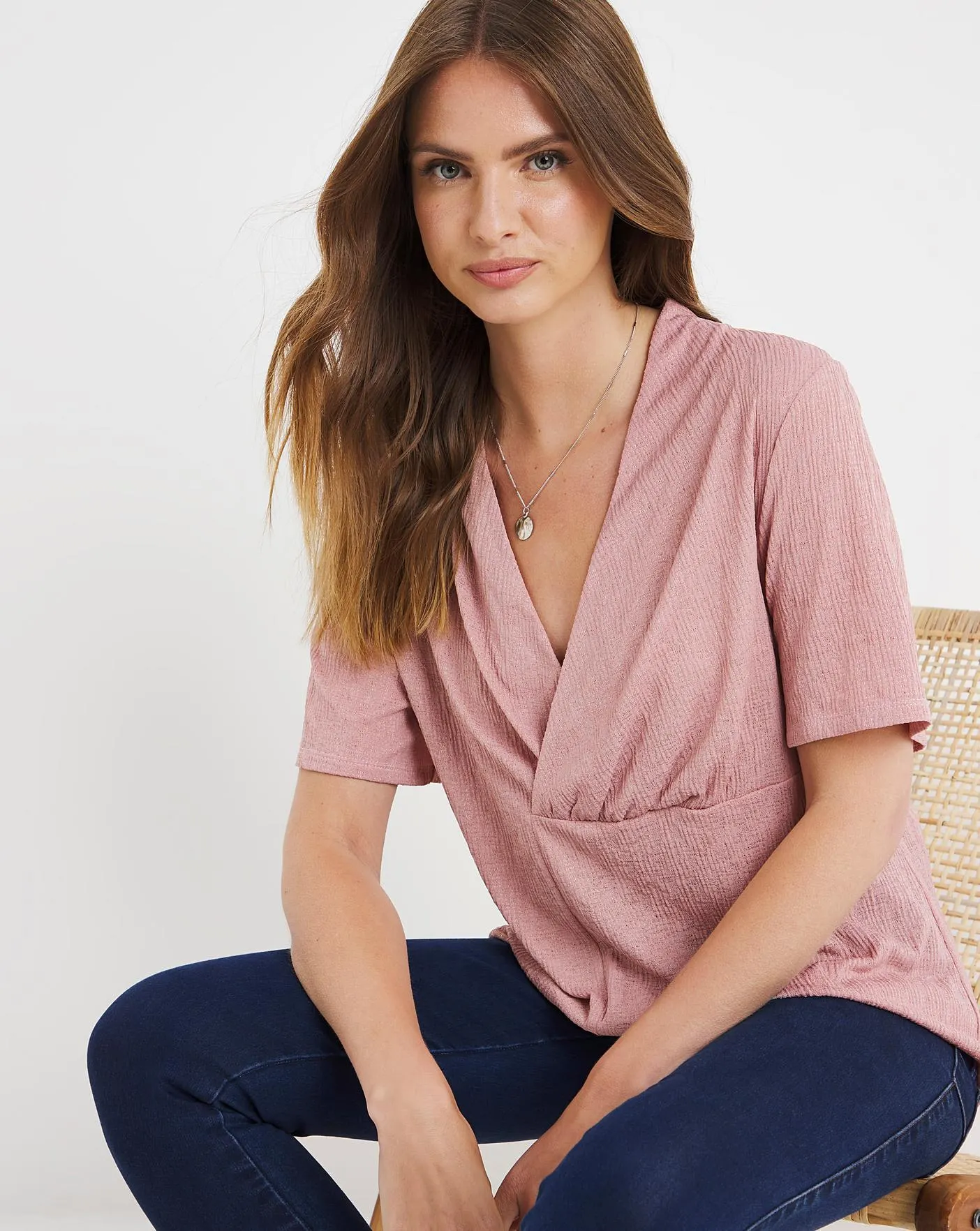 Julipa Wrap Over V Neck Top