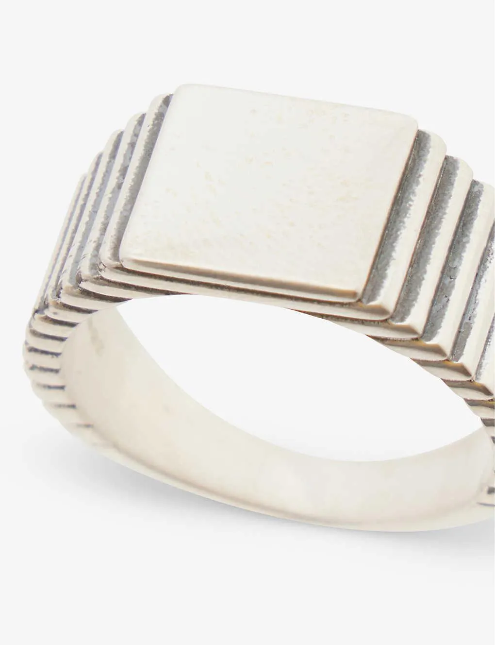 Pyramid 925 sterling-silver signet ring