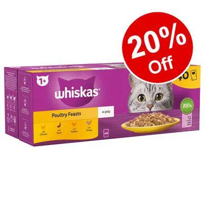 40 x 85g Whiskas Wet Cat Food - 20% Off!*