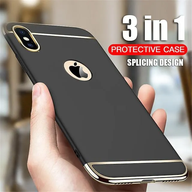 Phone Case For Apple Full Body Case iPhone 13 Pro Max 12 Mini 11 X XR XS Max 8 7 Plating Ultra-thin Shockproof Solid Color Solid Colored PC