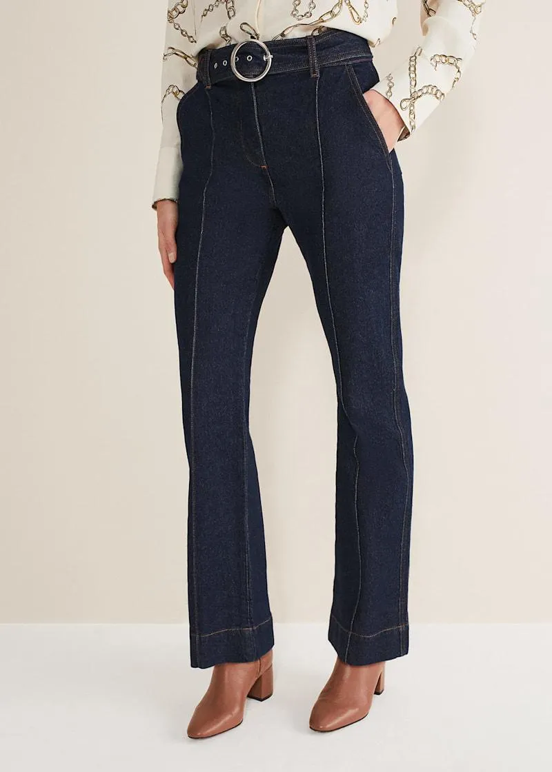 Shawna Belted Bootcut Jeans