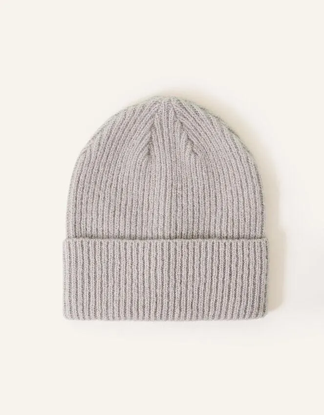 Soho Knit Beanie Hat Grey