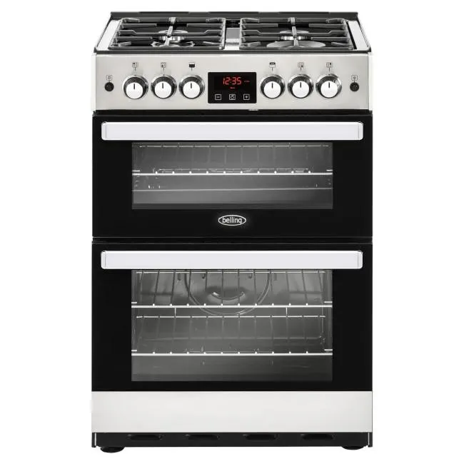 Belling Cookcentre 60G 60cm Double Oven Gas Cooker - Stainless Steel