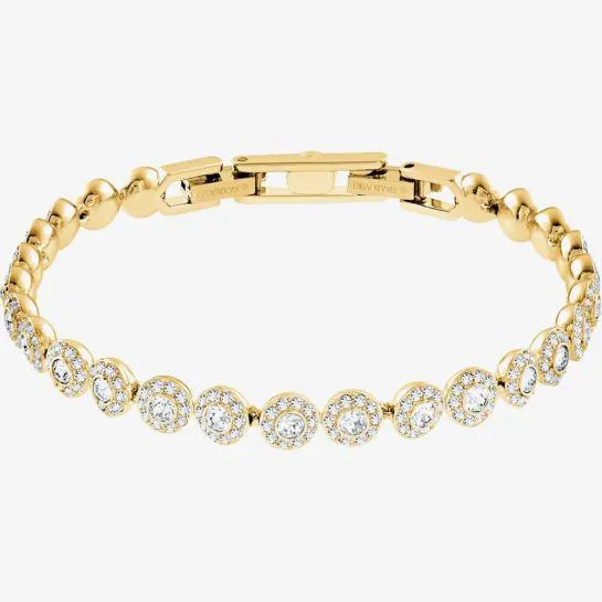 Angelic Clear Crystal Pave Gold Tone Bracelet
