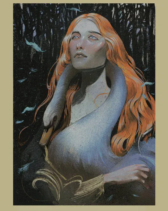 portrait of a girl with a swan (2023)