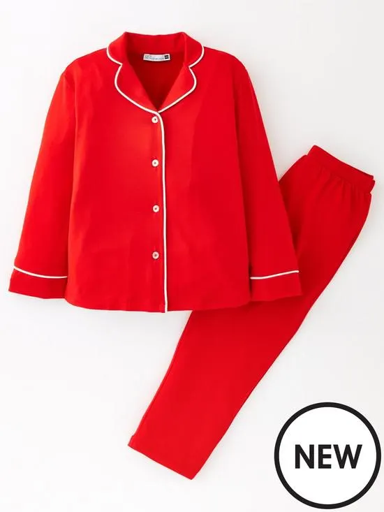 Lucy Mecklenburgh Kids Family Jersey PJ Set - Red