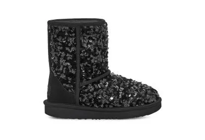 Classic Short Chunky Sequin Boot