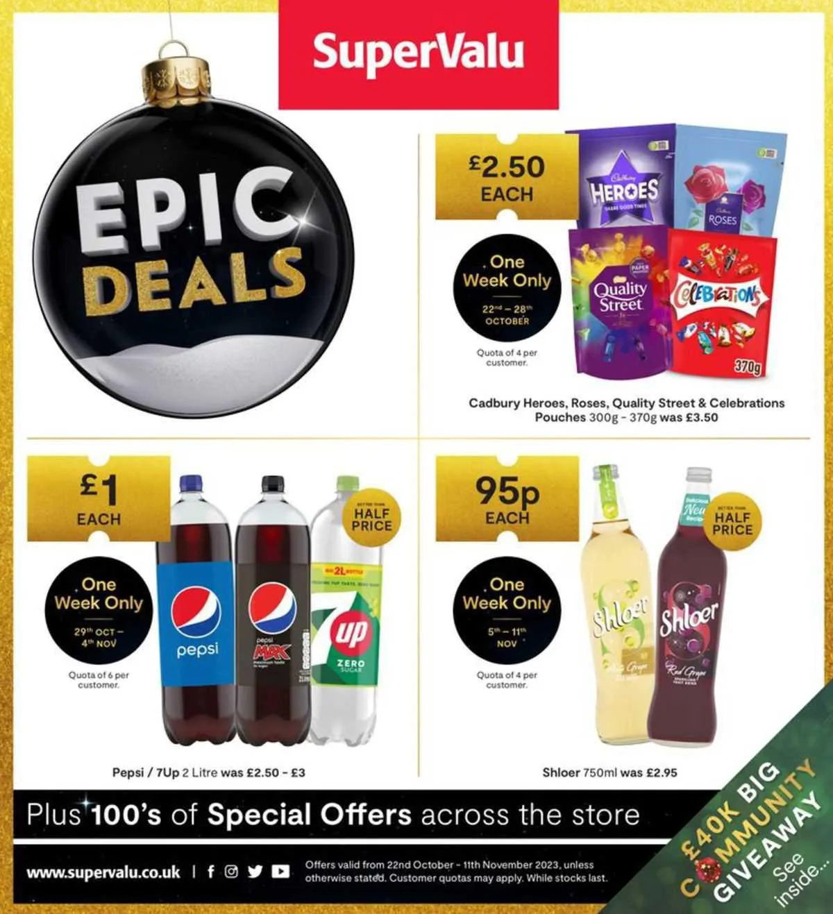 SuperValu Weekly Offers from 22 October to 11 November 2023 - Catalogue Page 1