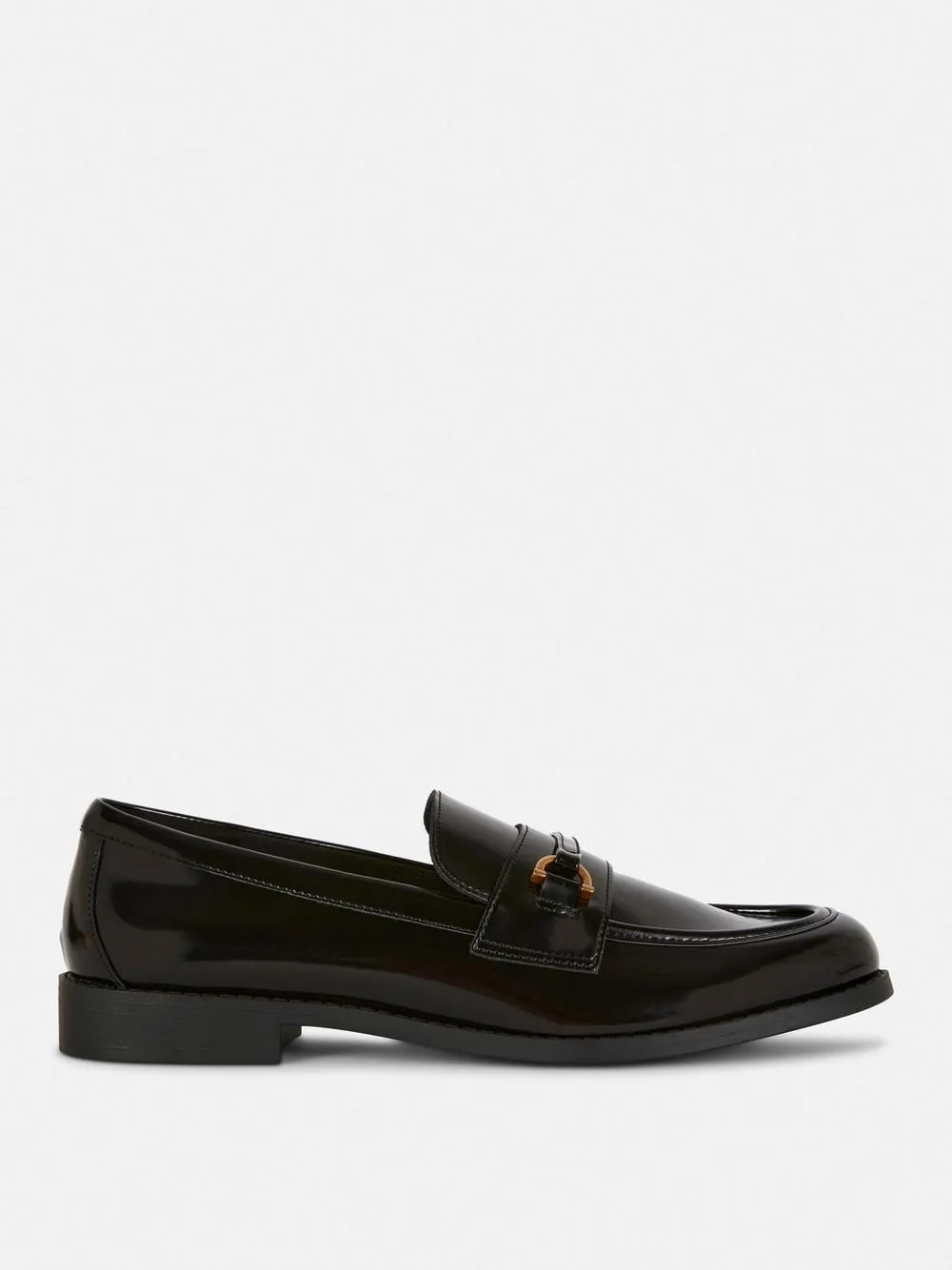 Faux Leather Snaffle Loafers