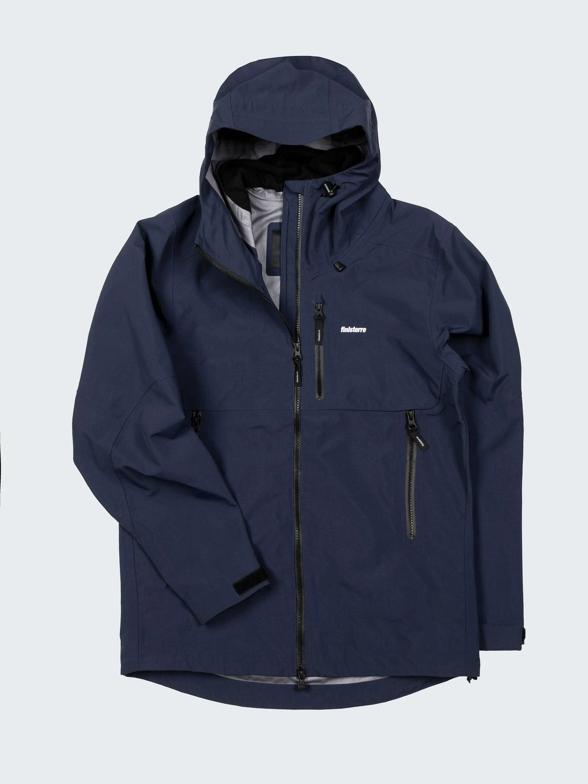 Premium recycled breathable waterproof jacket in navy