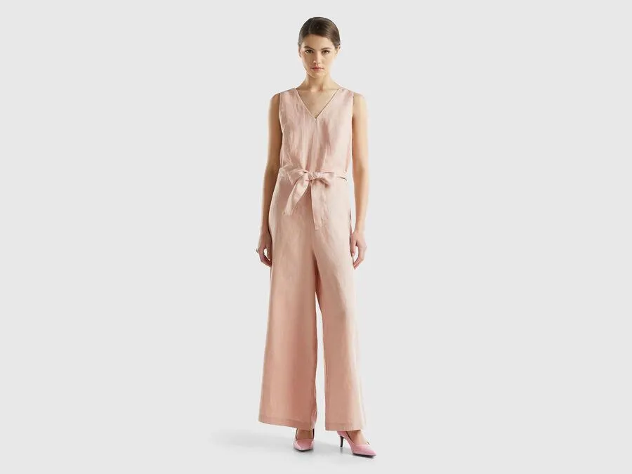 Jumpsuit in pure linen