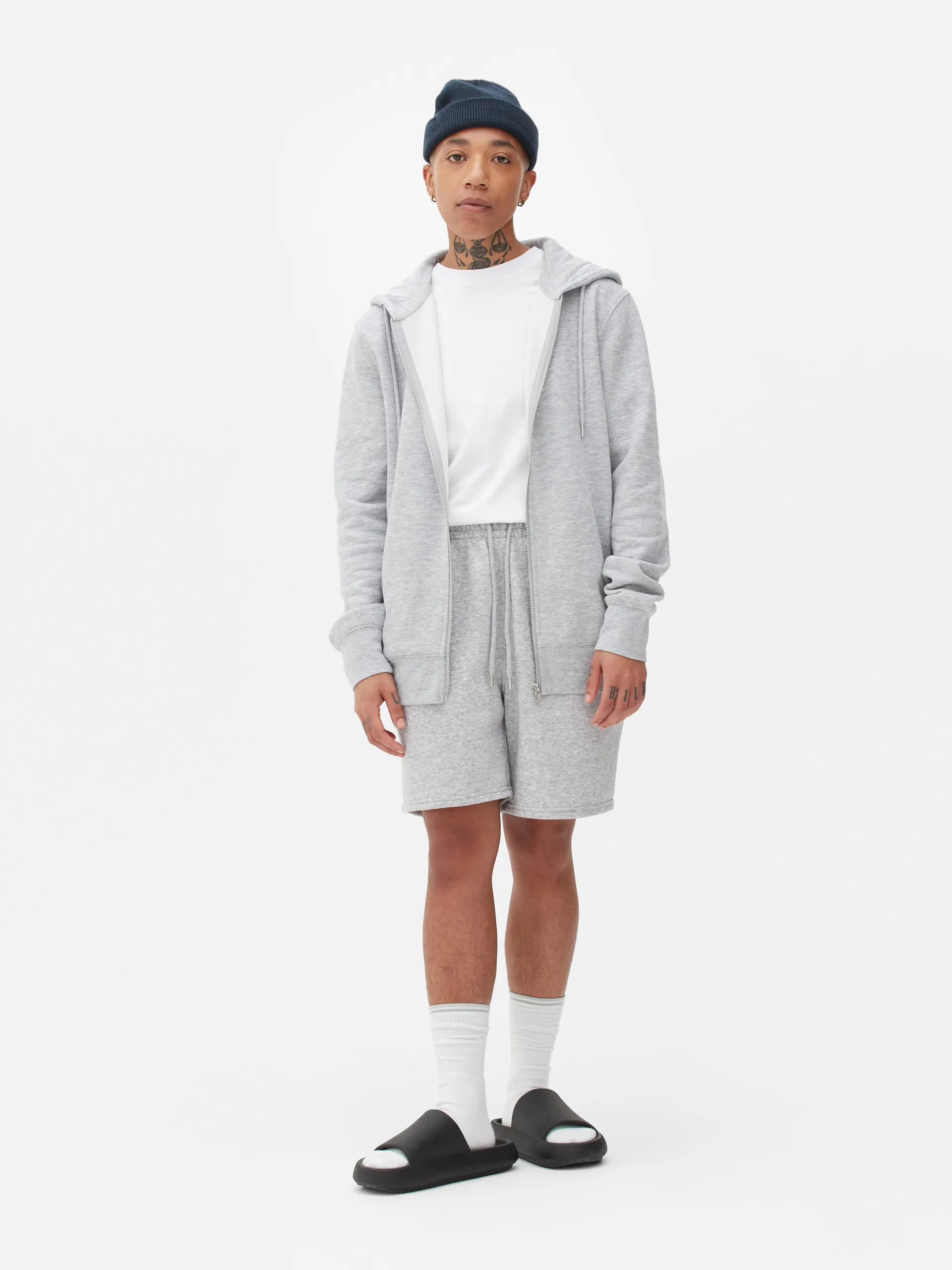 Zip-up Short Sleeve Hoodie