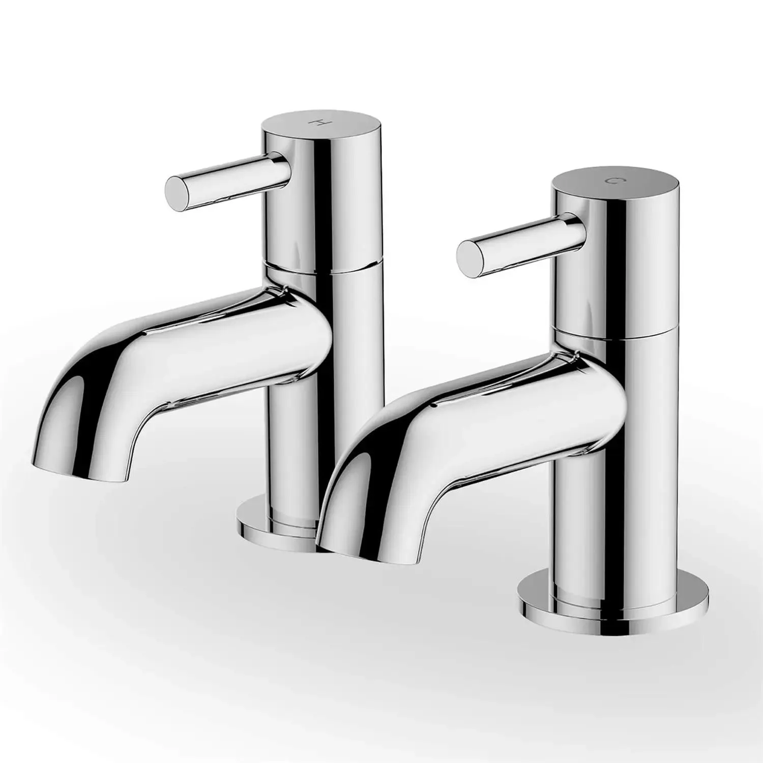Aber Basin Pillar Taps - Chrome