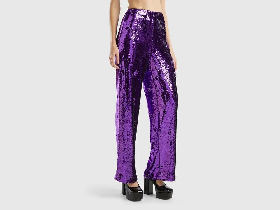 Pants with sequins