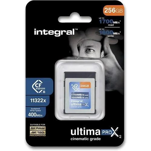 Integral UltimaPro X2 CFexpress Cinematic 256GB 1700MB/s Memory Card