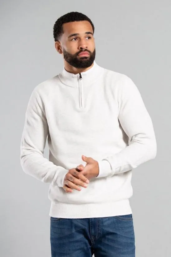 1/4 Zip Funnel Neck Jumper