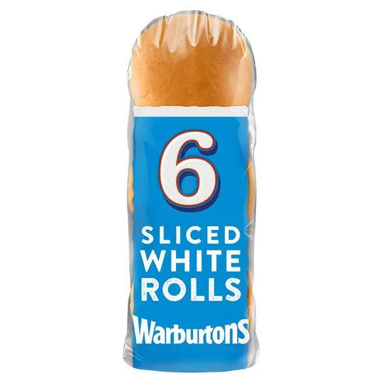 Warburtons 6 Sliced Soft White Rolls