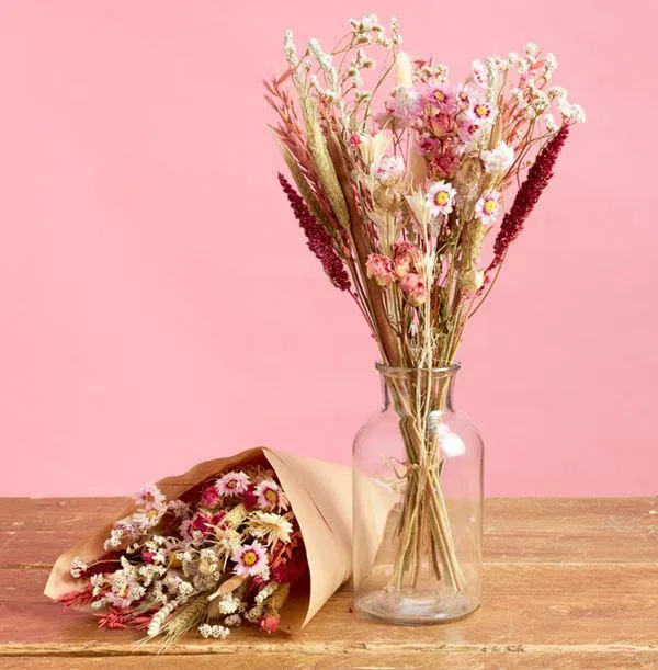 Pretty In Pinks Dried Flower Bouquet