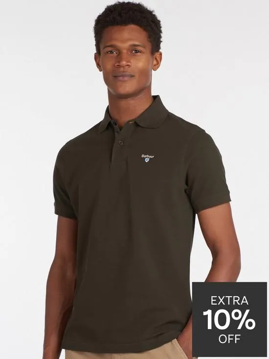 Tartan Pique Polo Shirt - Dark Green