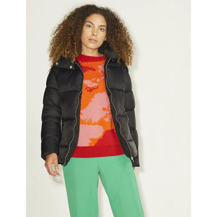 Short Padded Puffer Jacket with High Neck
