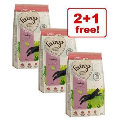 3 x 400g Feringa Dry Cat Food - 2 + 1 Free!*