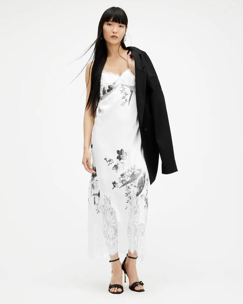 Evangelia Iona Slim Fit Midi Slip Dress