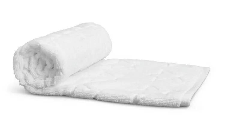 Habitat Embossed Star Hand Towel - White
