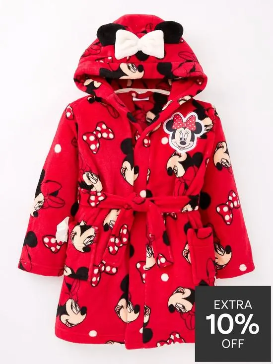 Children's Character Hood Detail Dressing Gown - Red