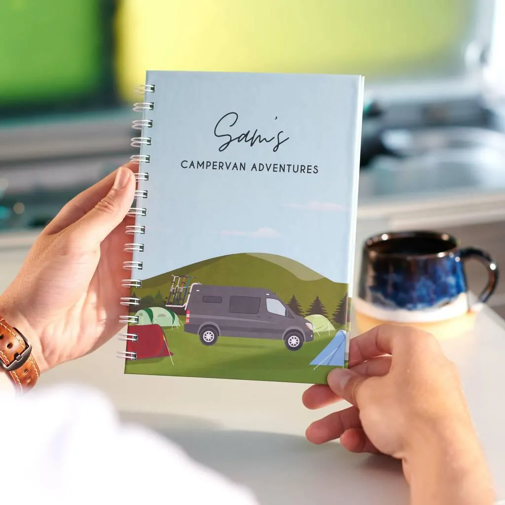 Personalised Motorhome Travel Journal Notebook