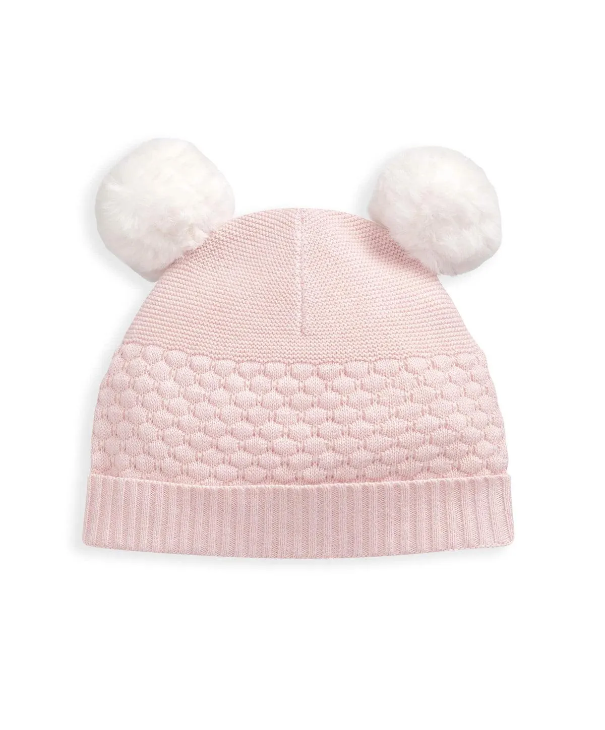 Berry Knitted Pom Hat - Pink