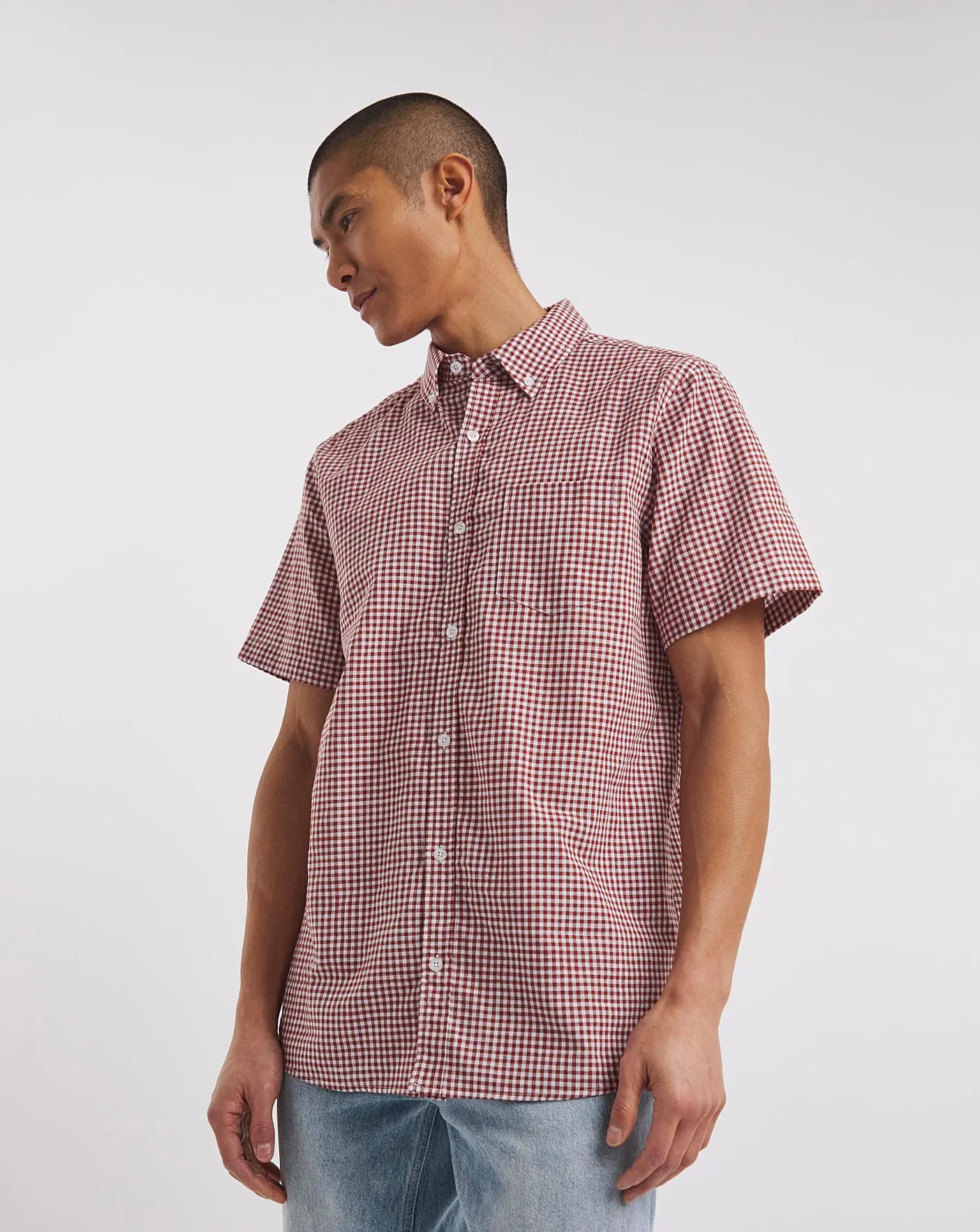 Short Sleeve Gingham Shirt