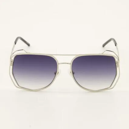 Silver Robot Aviator Sunglasses