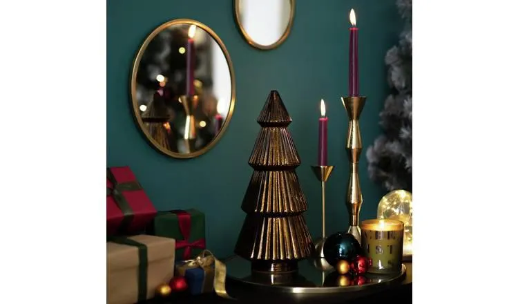 Habitat Large Metallic Tree Christmas Decoration