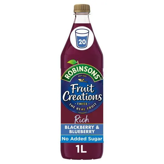 Robinsons Fruit Creations Blackberry & Blueberry Squash 1L