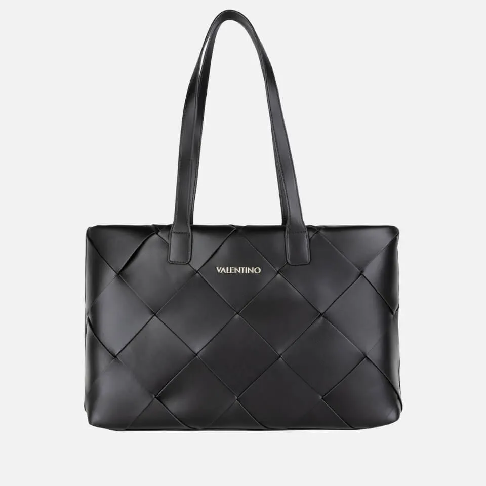 Valentino Ibiza Diamond Quilted Faux Leather Shopping Bag