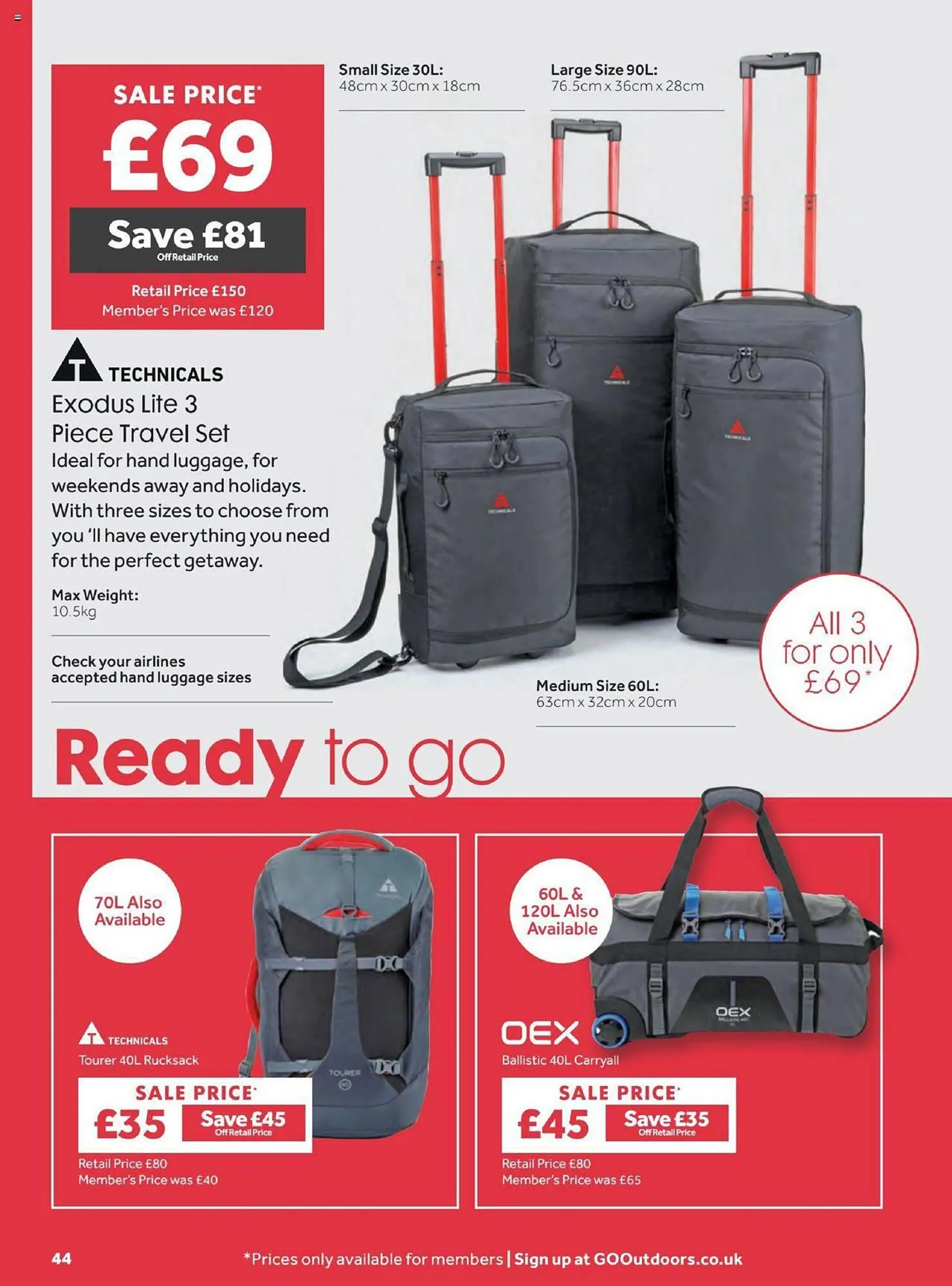 GO Outdoors Weekly Offers from 13 July to 13 September 2023 - Catalogue Page 44