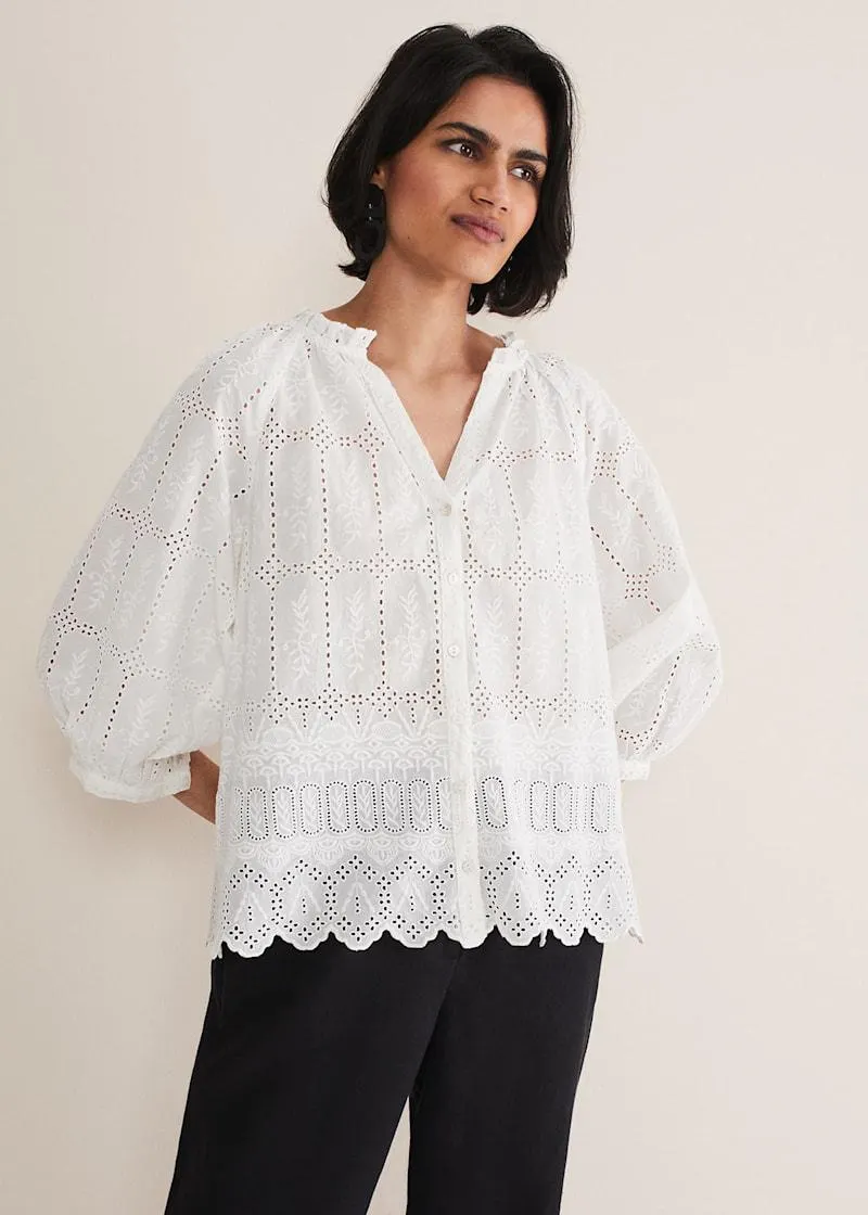 Sierra Broderie Blouse