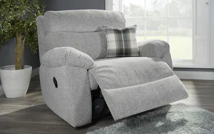 Living Cloud Fabric Love Seat Manual Recliner