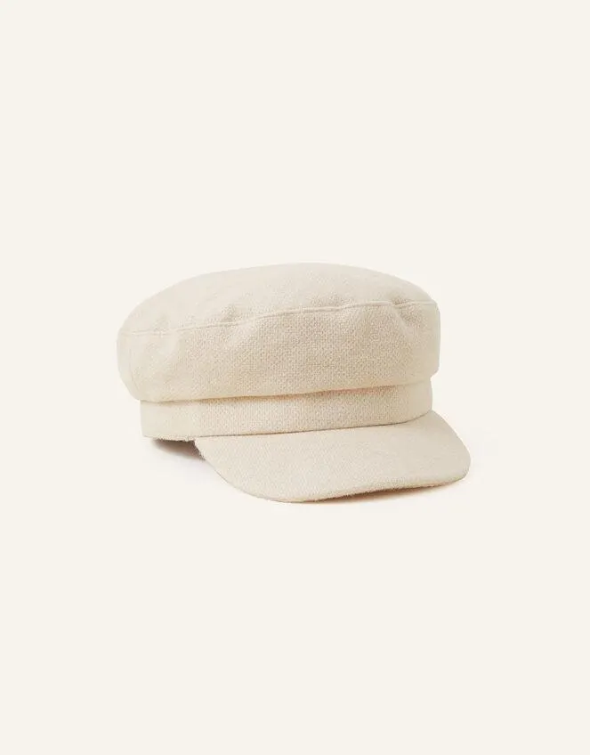 Soft Textured Baker Boy Hat Natural