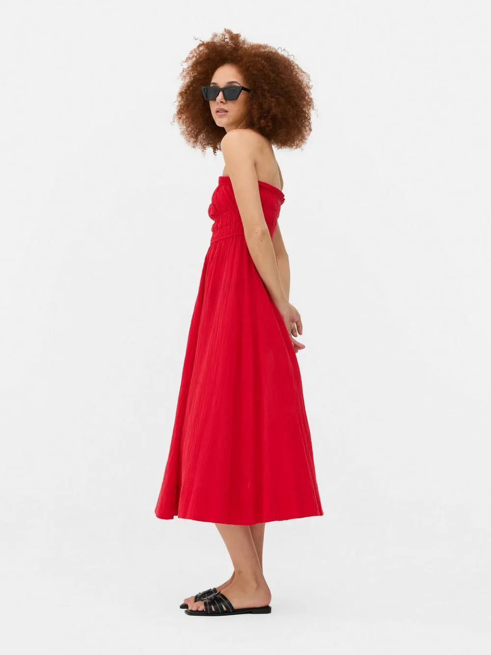 Strapless Midi Dress