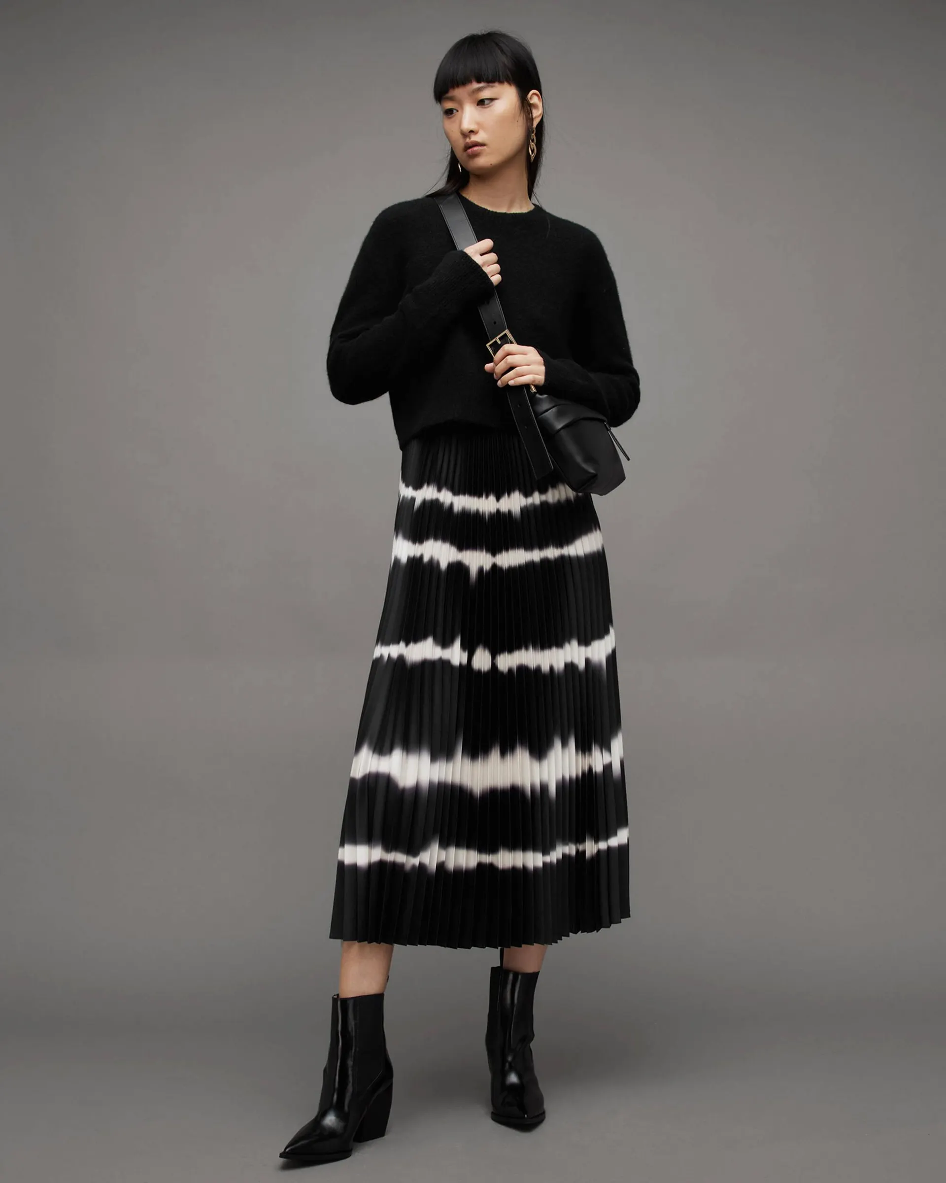 Curtis 2-In-1 Tie Dye Pleated Midi Dress