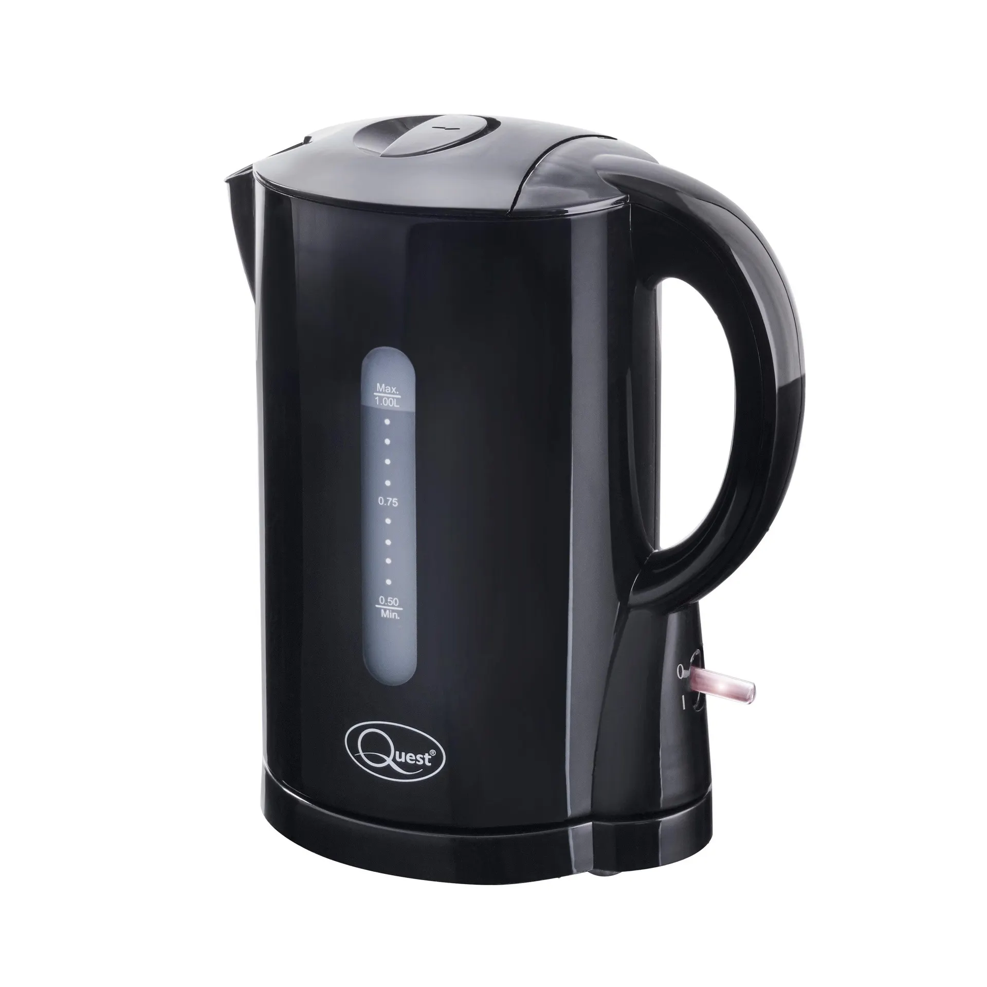 Quest 1L Plastic Jug Kettle - Black