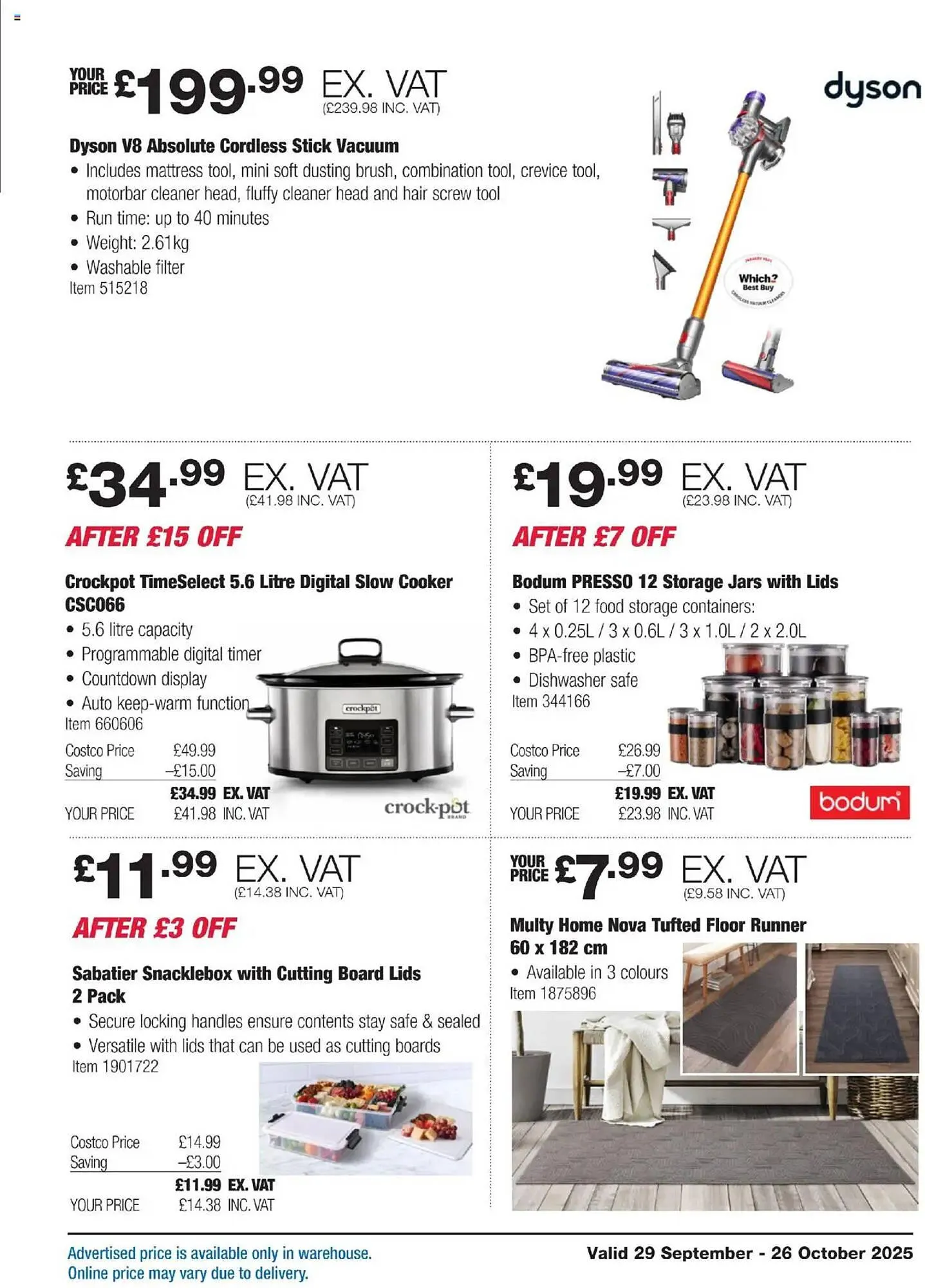 Costco leaflet from 29 September to 26 October 2025 - Catalogue Page 3