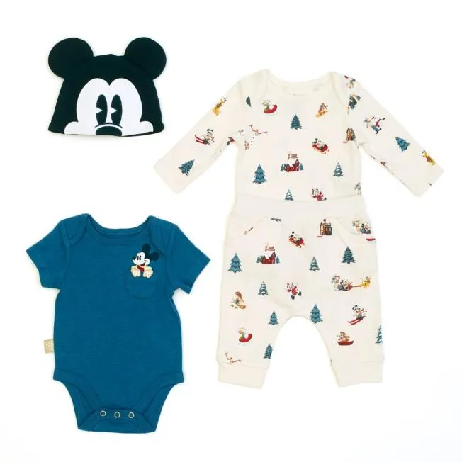 Mickey Mouse Christmas Bodysuit and Bottoms Set for Baby