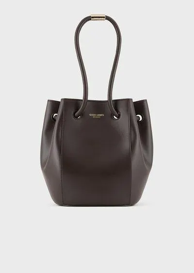 Small nappa-leather bucket bag