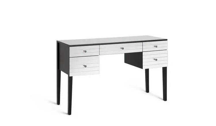 Habitat Hepburn Mirror 5 Drawer Dressing Table - Black